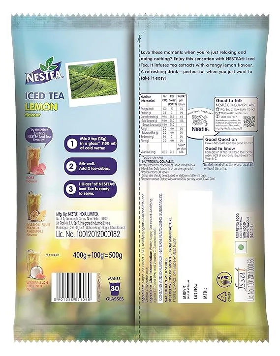 Nestea Instant Iced Tea Lemon 500 g view 2