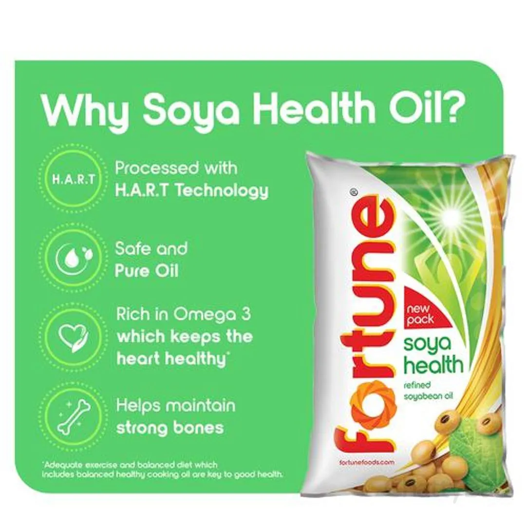 Fortune Refined Soyabean Oil Pouch 1 L view 4