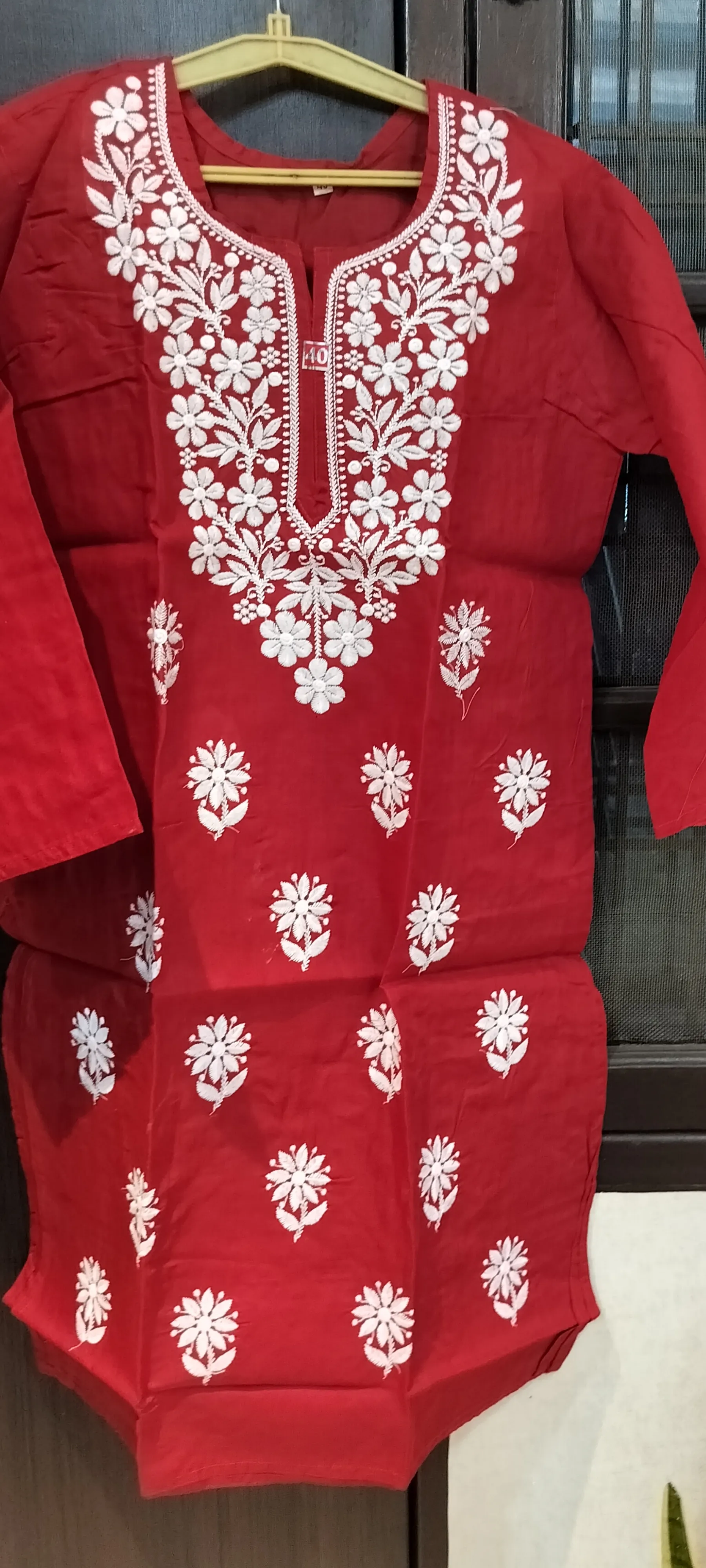 Chickankari Embroidered Kurti view 2