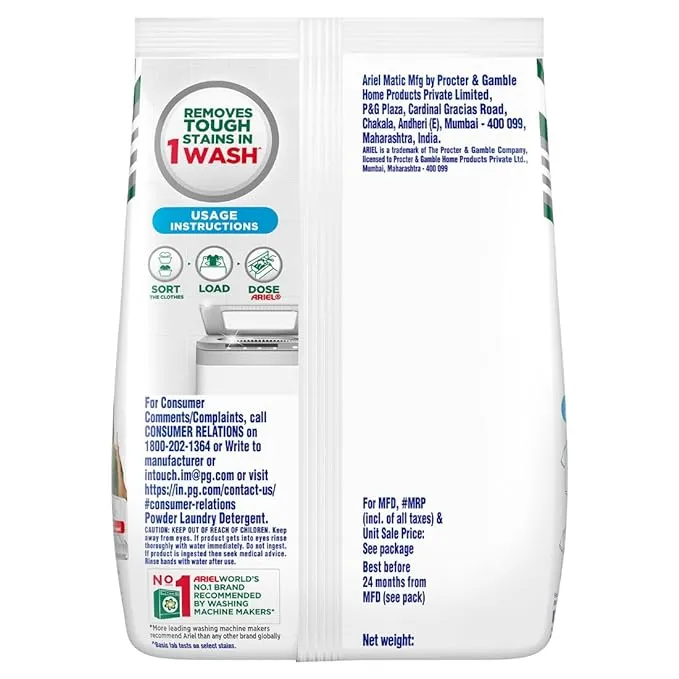 Ariel Matic Top Load Detergent Washing Powder - 1 Kg view 2