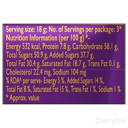 Cadbury Dairy Milk Silk Fruit & Nut Chocolate Bar 55 g view 3