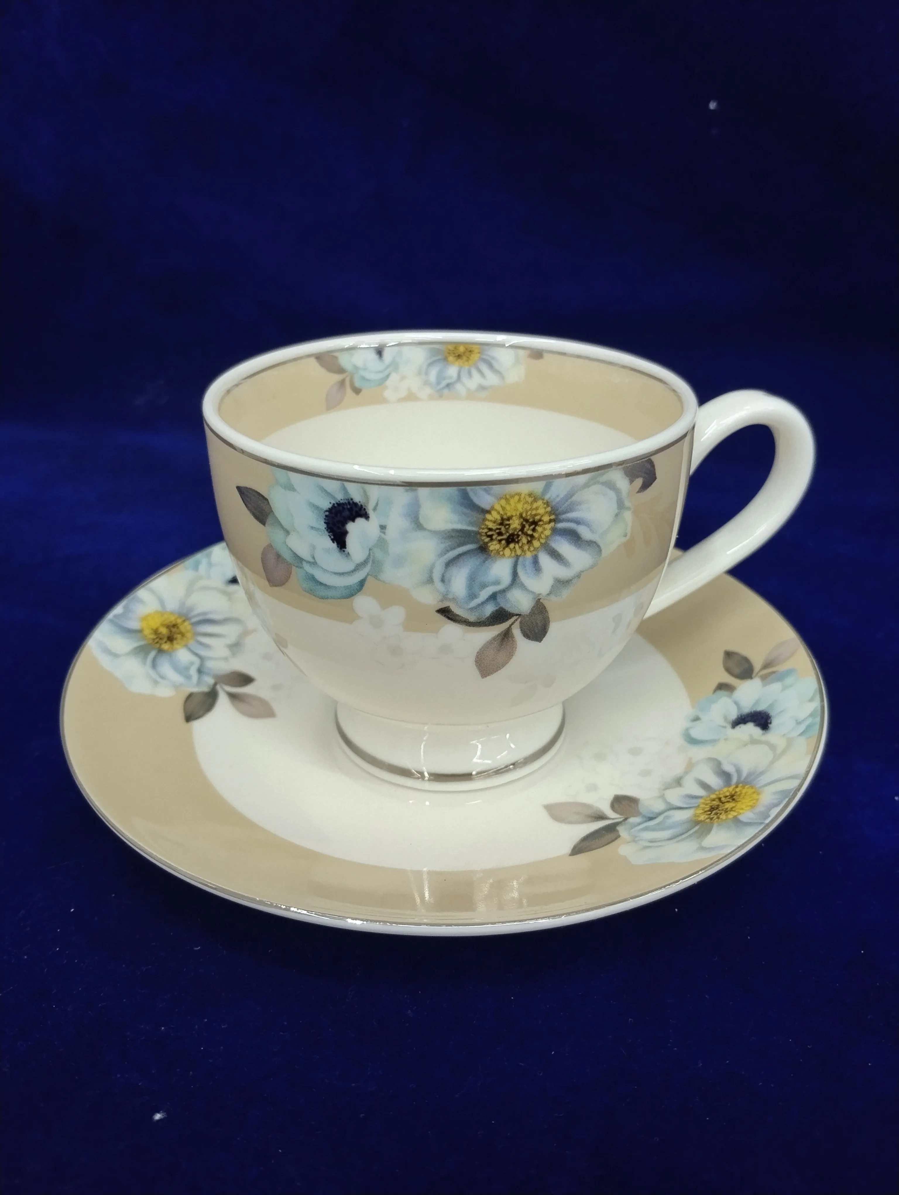 Floral Teacup and Saucer Set view 2