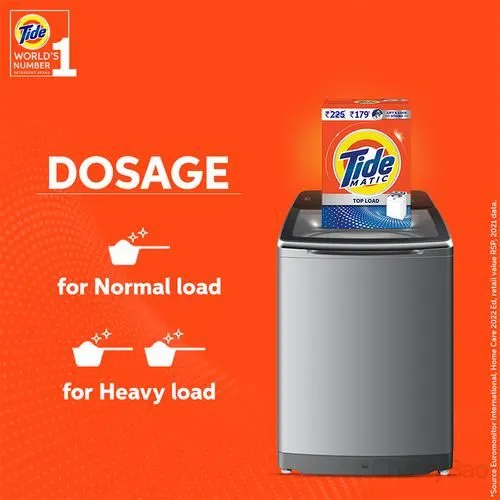 Tide Matic Detergent Powder - Top Load 1 Kg view 2