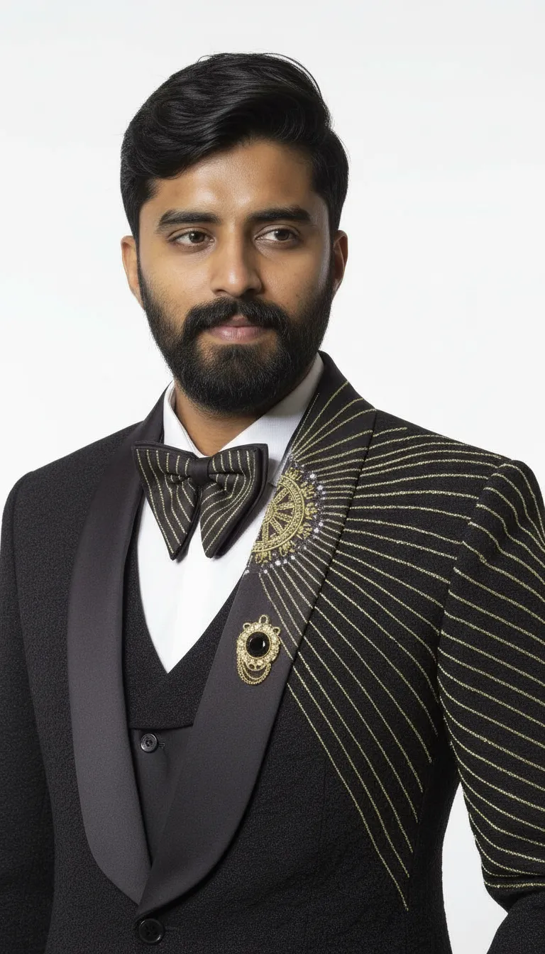 Designer Embroidered Suit view 4