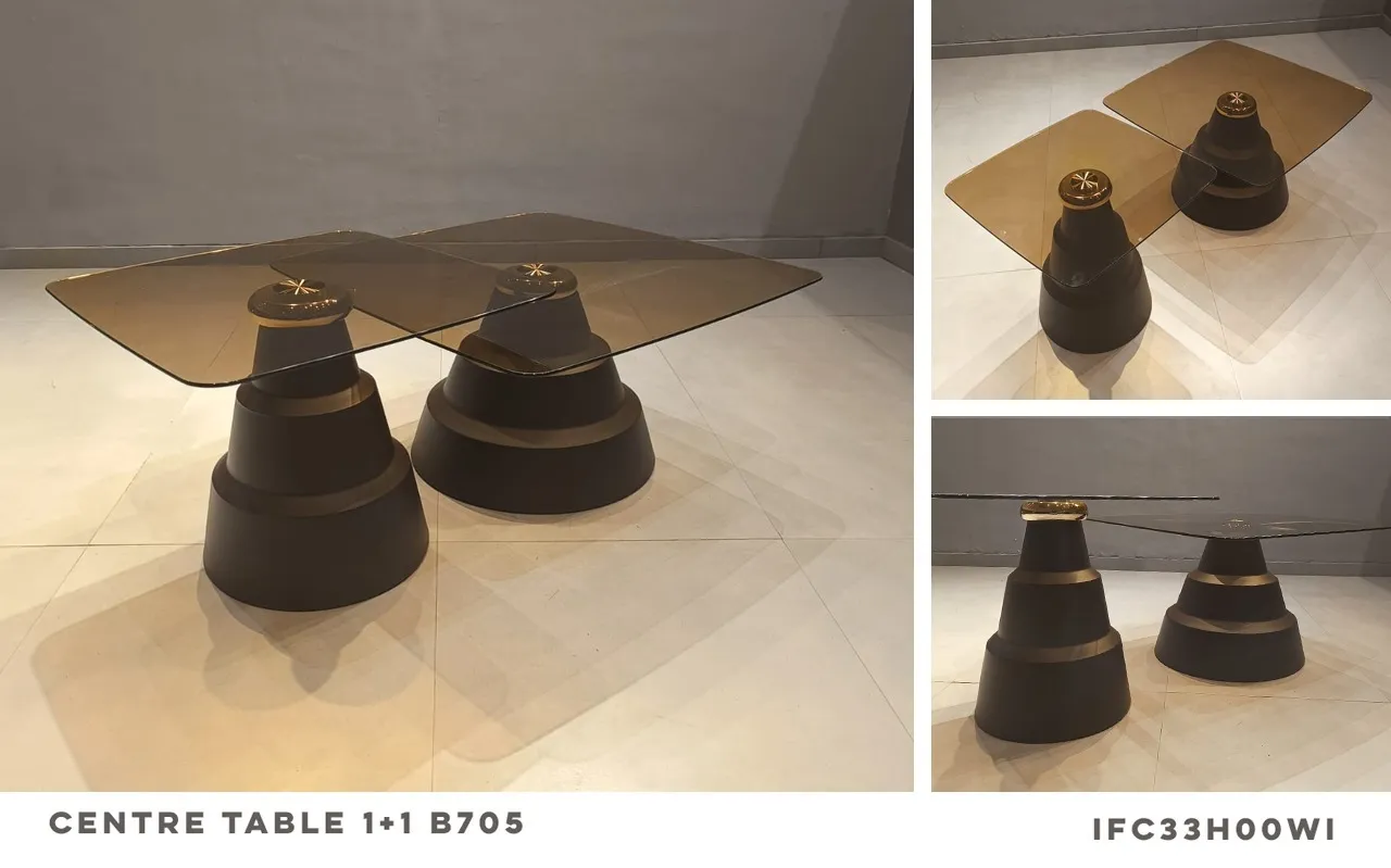 Glass Top Centre Table: IFC/CT/ B705 1+1 view 2
