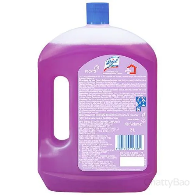 Lizol Disinfectant Surface & Floor Cleaner - Lavender 2 L view 2