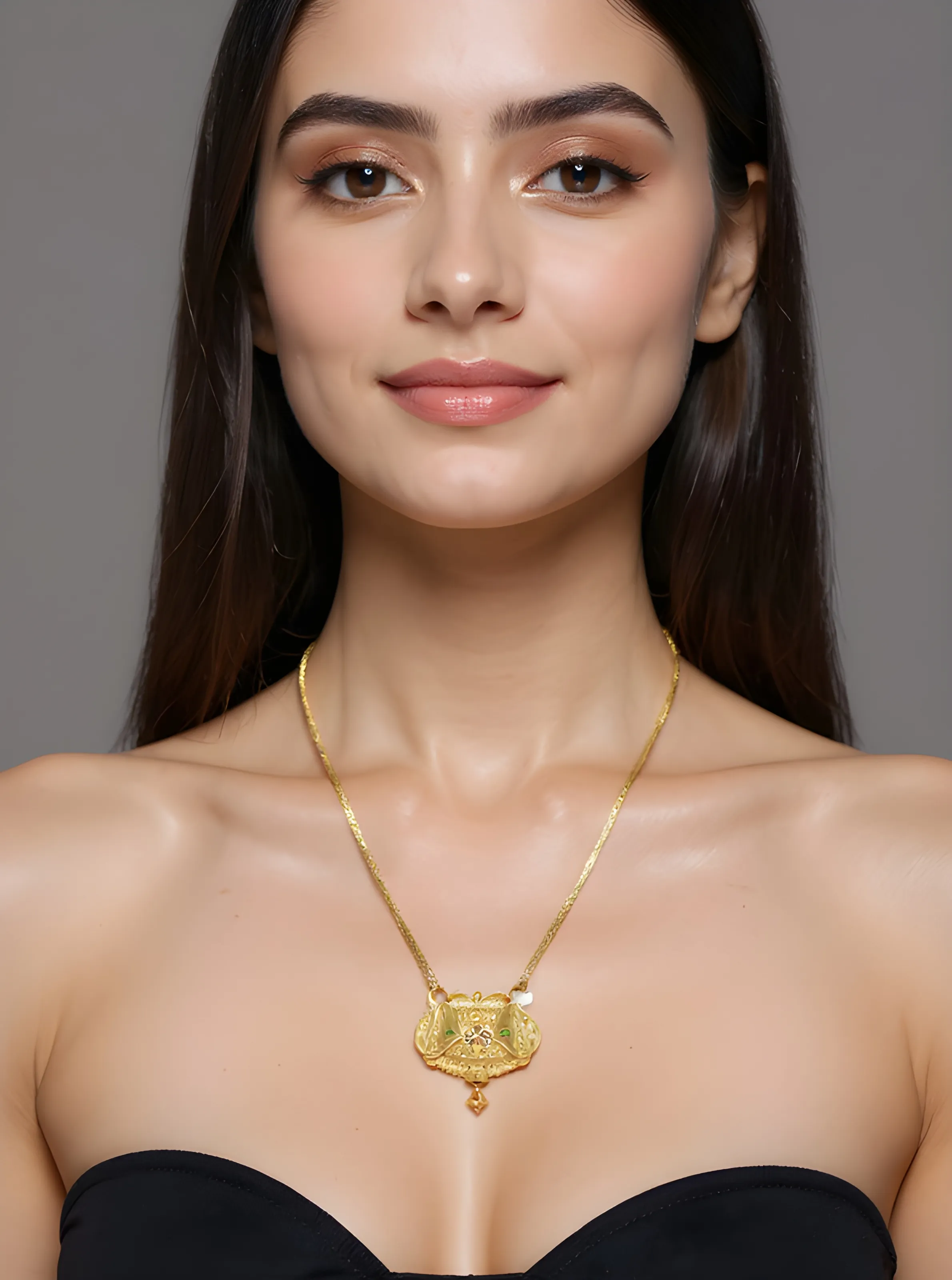 Chain Pendant Golden Polish view 2