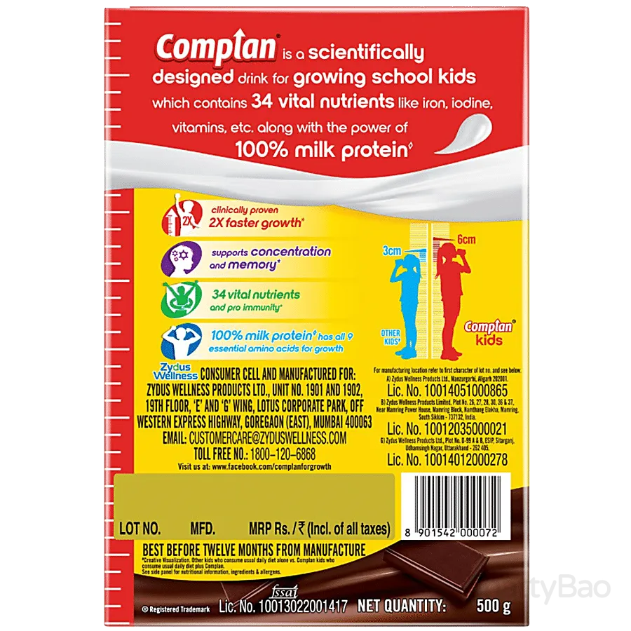 Complan Nutrition Drink - Royale Chocolate Pouch 500 g view 2