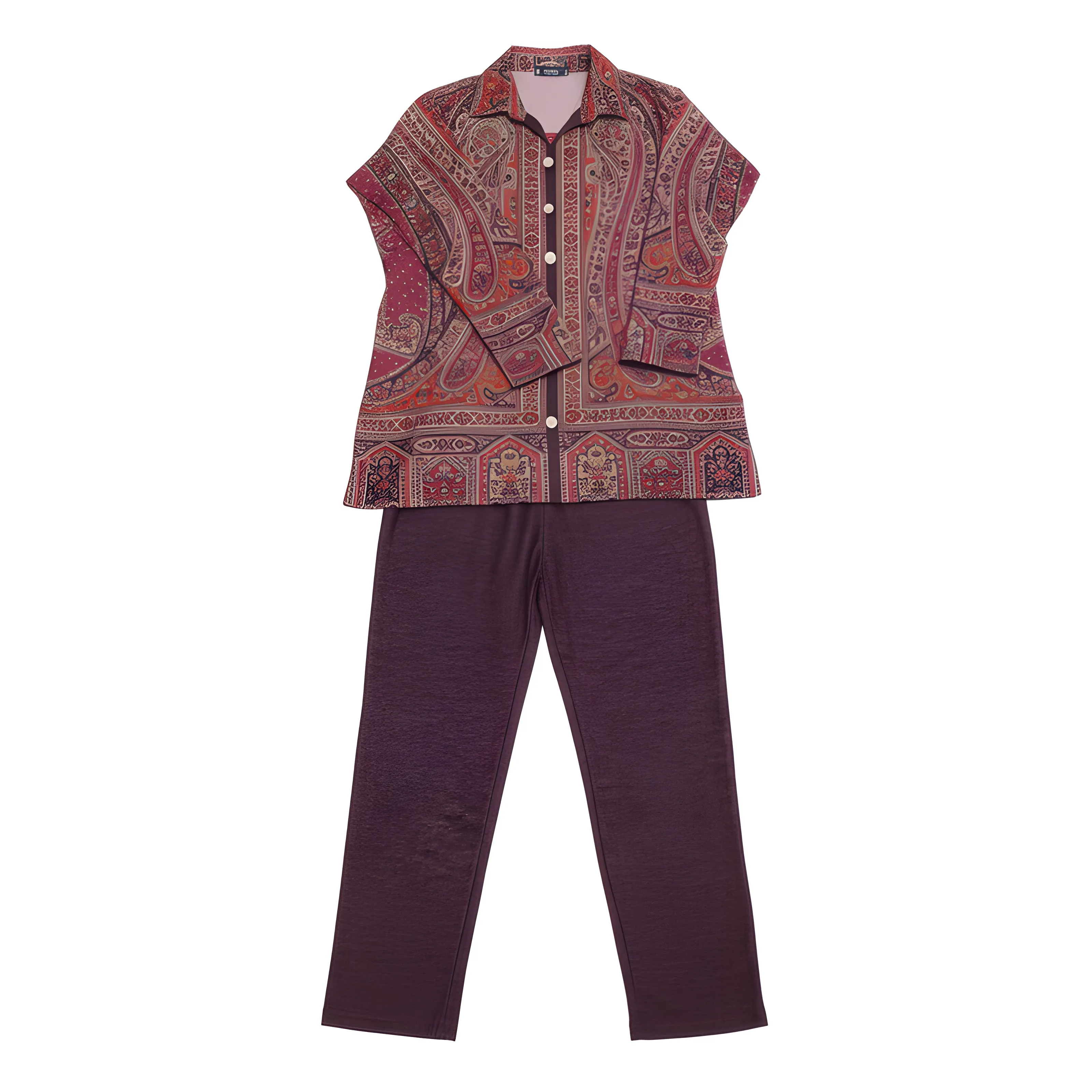 Paisley Print Jacket Set view 2