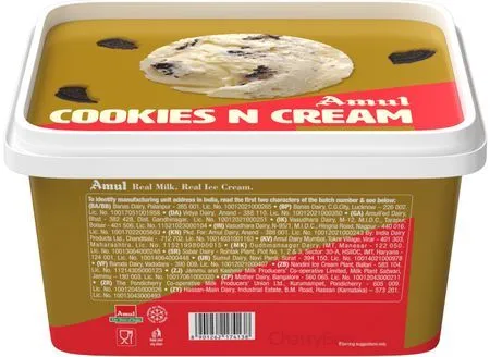 Amul Tub Gold Cookies & Cream Ice Cream 1 L view 2