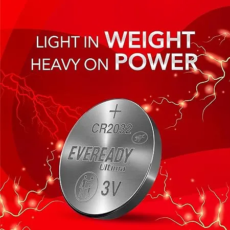 Eveready Ultima Coin Battery 3V CR2032 1 Piece view 2