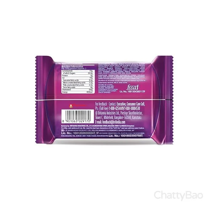 Britannia Treat Jim Jam Cream Biscuits 138 g view 2