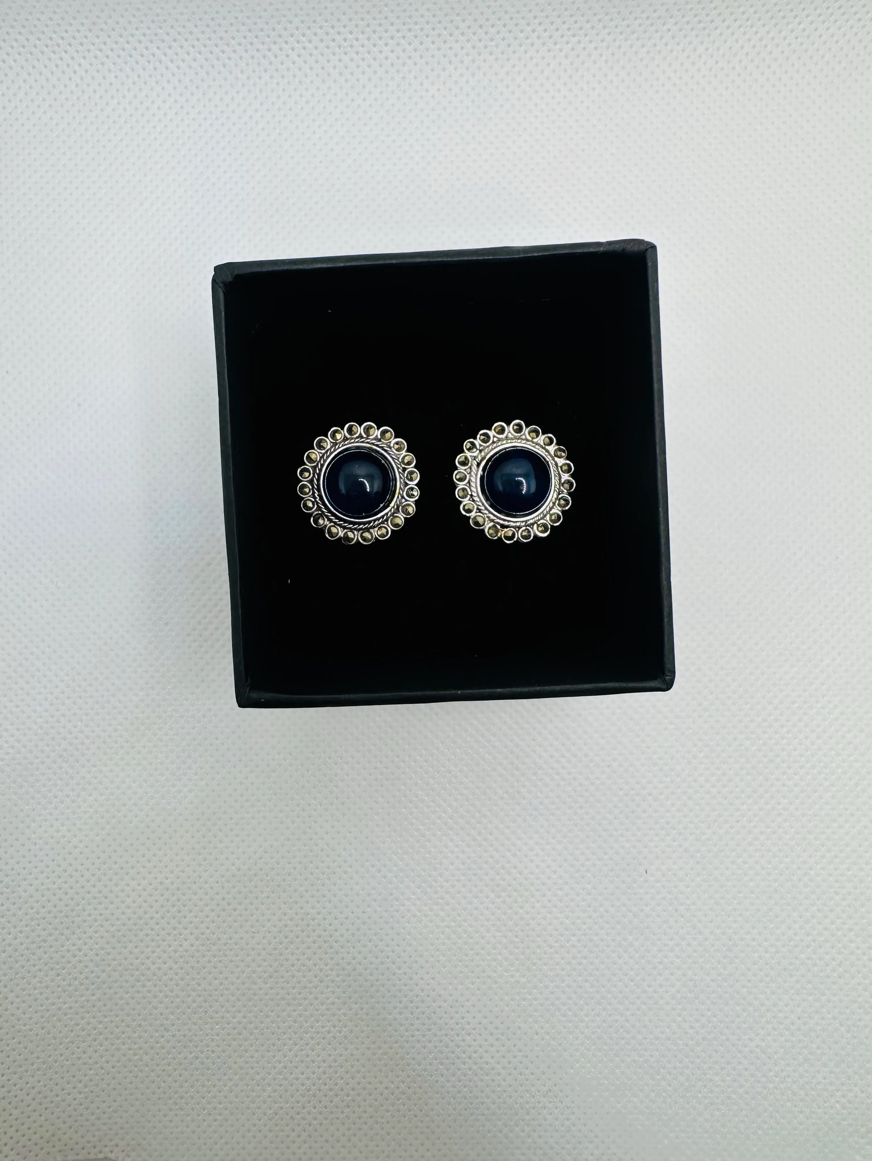 Silver Pyrite Earrings view 3