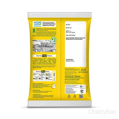 Nature Land Organics Chana Dal 500 g view 2