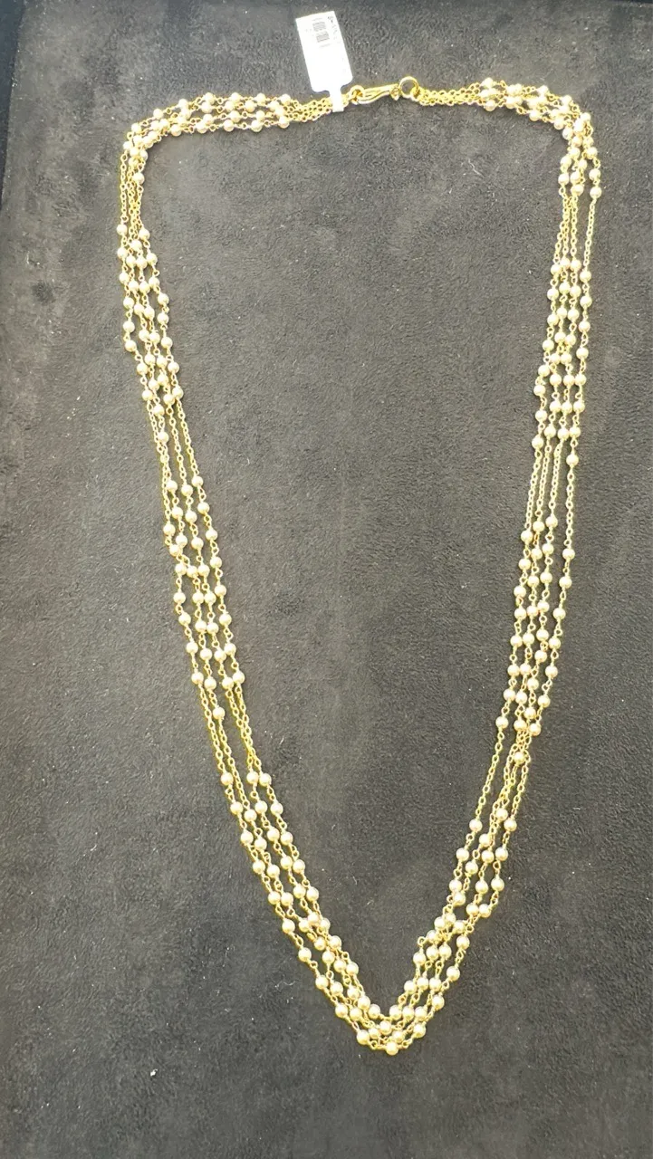 Gold-Tone Layered Long Chains Necklace view 3