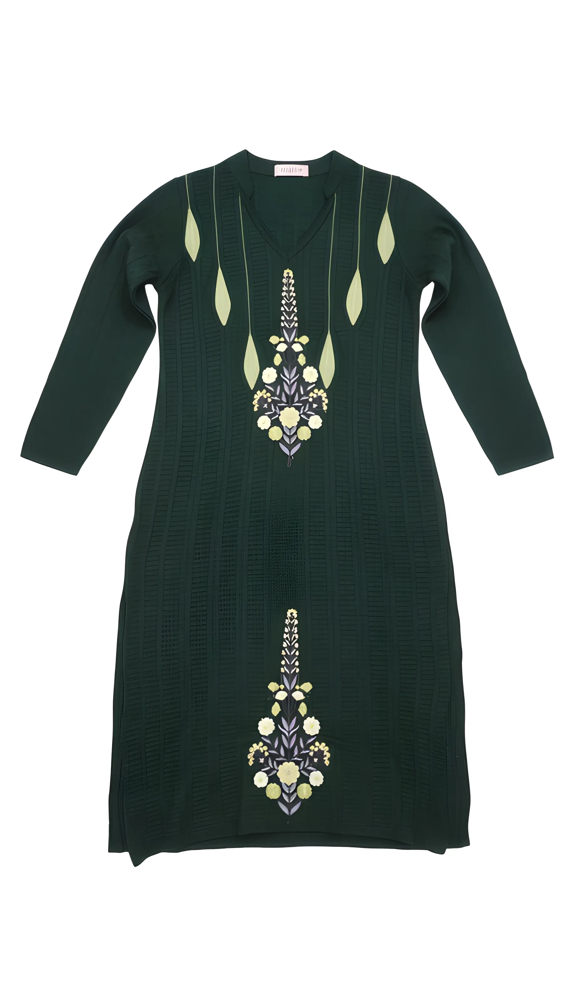 Embroidered Green Tunic view 2