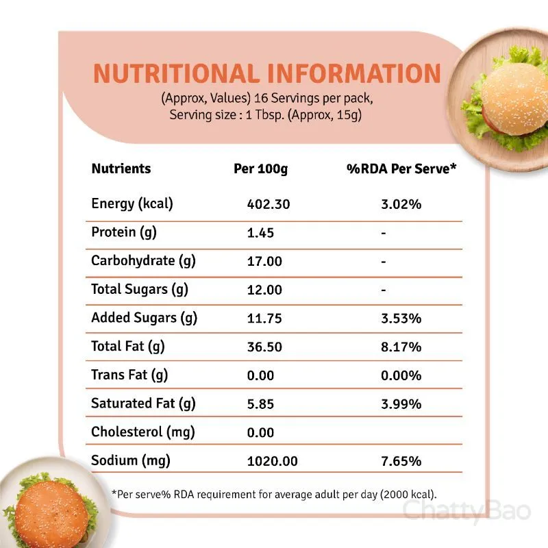 Veeba Veg Mayonnaise Burger 250 g view 3