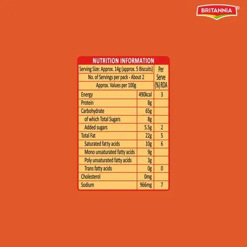 Britannia 50-50 Timepass Lightly Salted Biscuits 33 g view 3