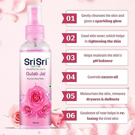 Sri Sri Tattva shuddhta ka naam Gulab Jal 100 ml view 3