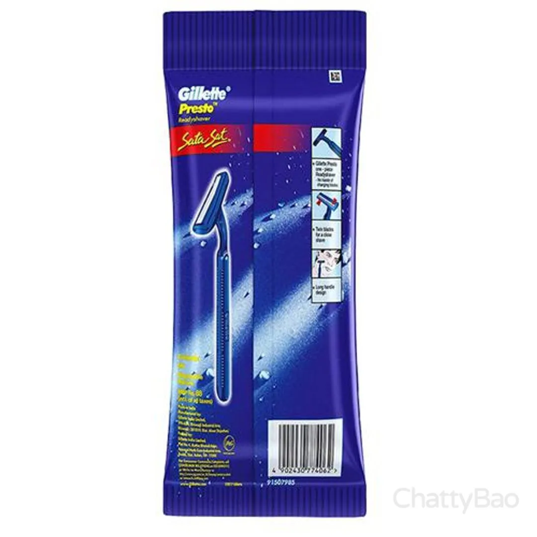 Gillette Presto Ready Shaving Razor 5 Pieces view 2