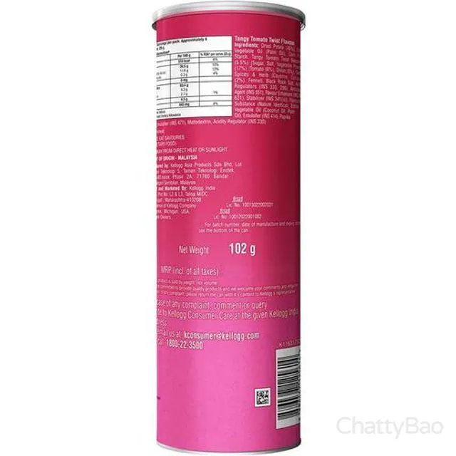 Pringles Potato Chips Tangy Tomato Twist 102 g view 2