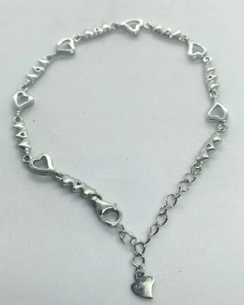 Silver Heart Bracelet (AVSBR-033) view 3