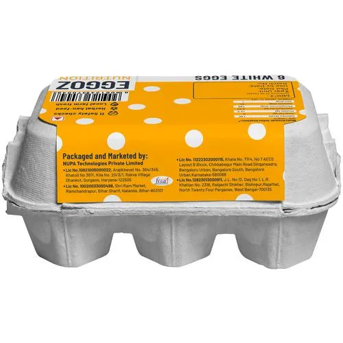 Eggoz Farm Fresh White Eggs 6 pieces view 2