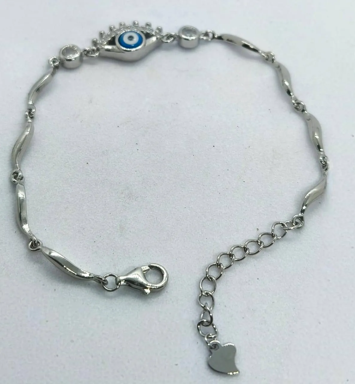 Silver Evil Eye Bracelet (AVSBR-16) view 4