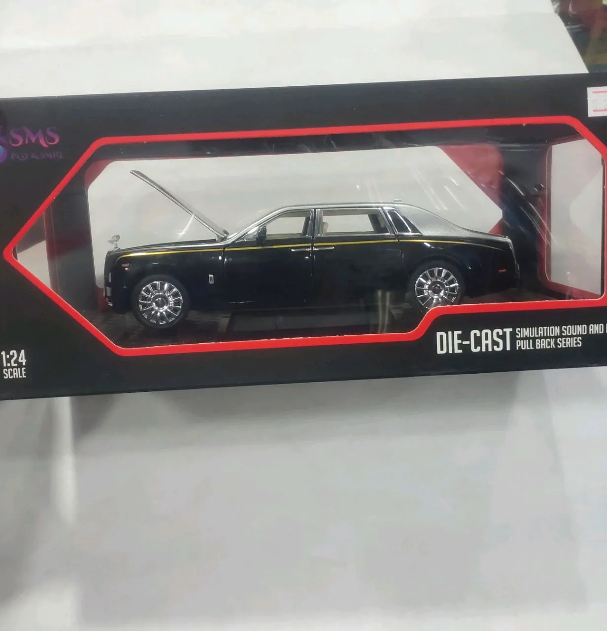 Rolls-Royce Die Cast Mattel Car, Black, 1 Pcs view 3