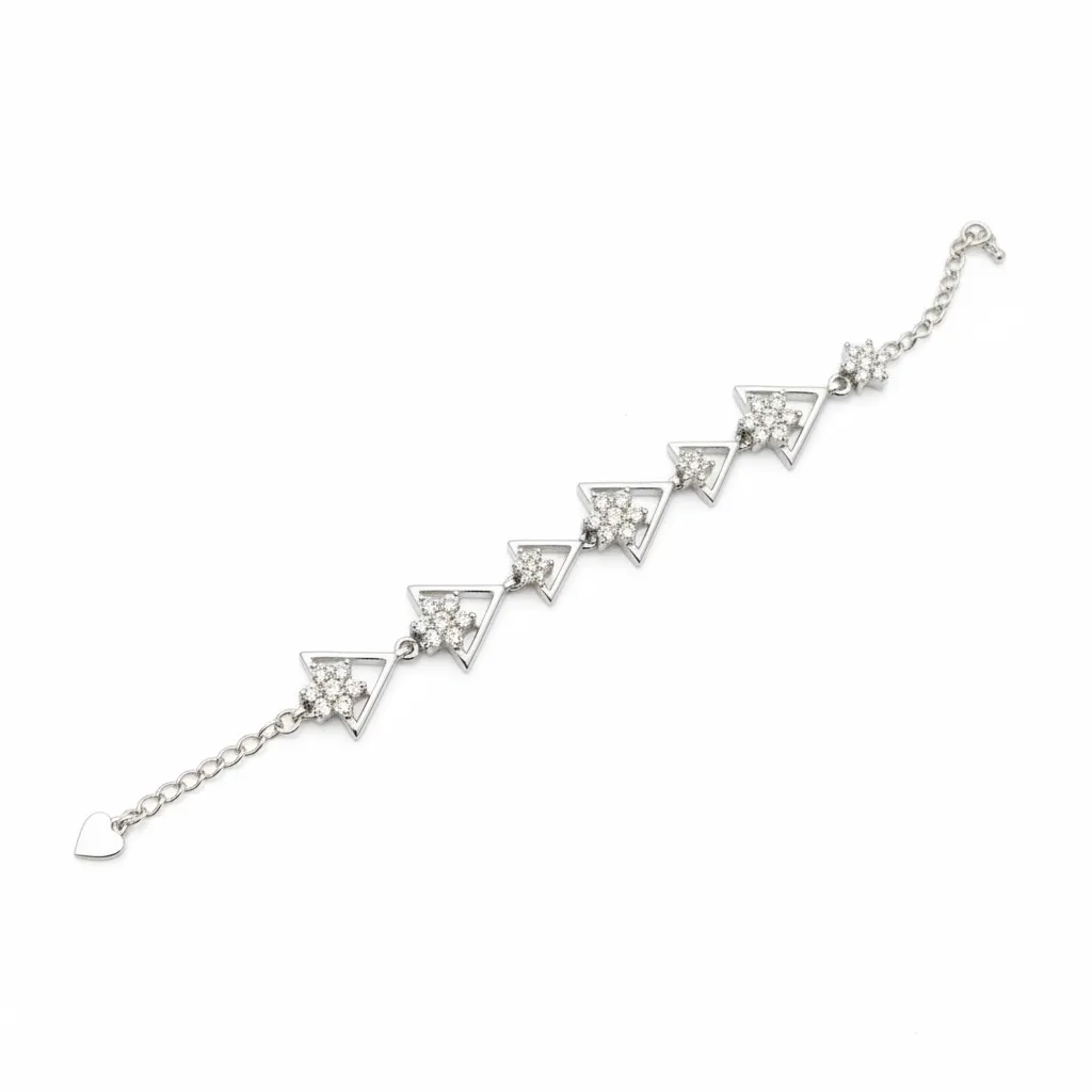 Diamond Triangle Bracelet view 2