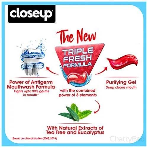 Close Up Everfresh+ Anti-Germ Toothpaste - Red Hot 80 g view 4