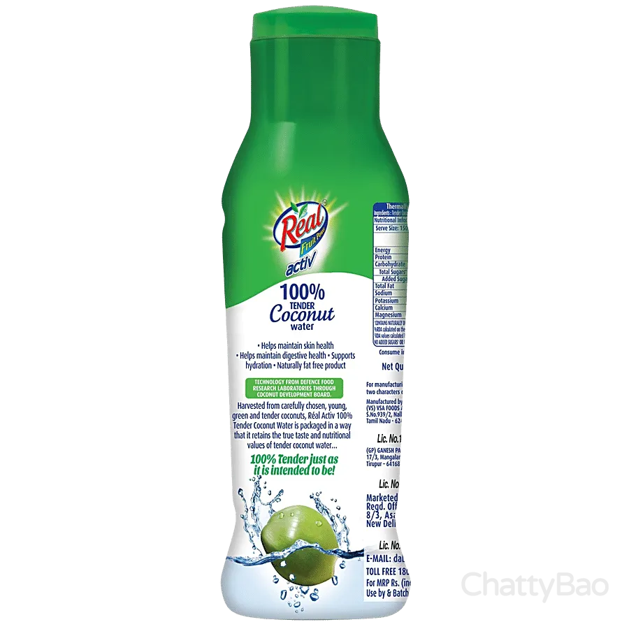 Real Activ 100% Tender Coconut Water (Nariyal Pani) 200 ml view 2
