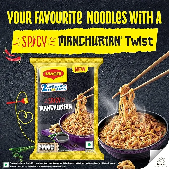 Maggi 2 Minute Spicy Manchurian Noodles 248 g view 3