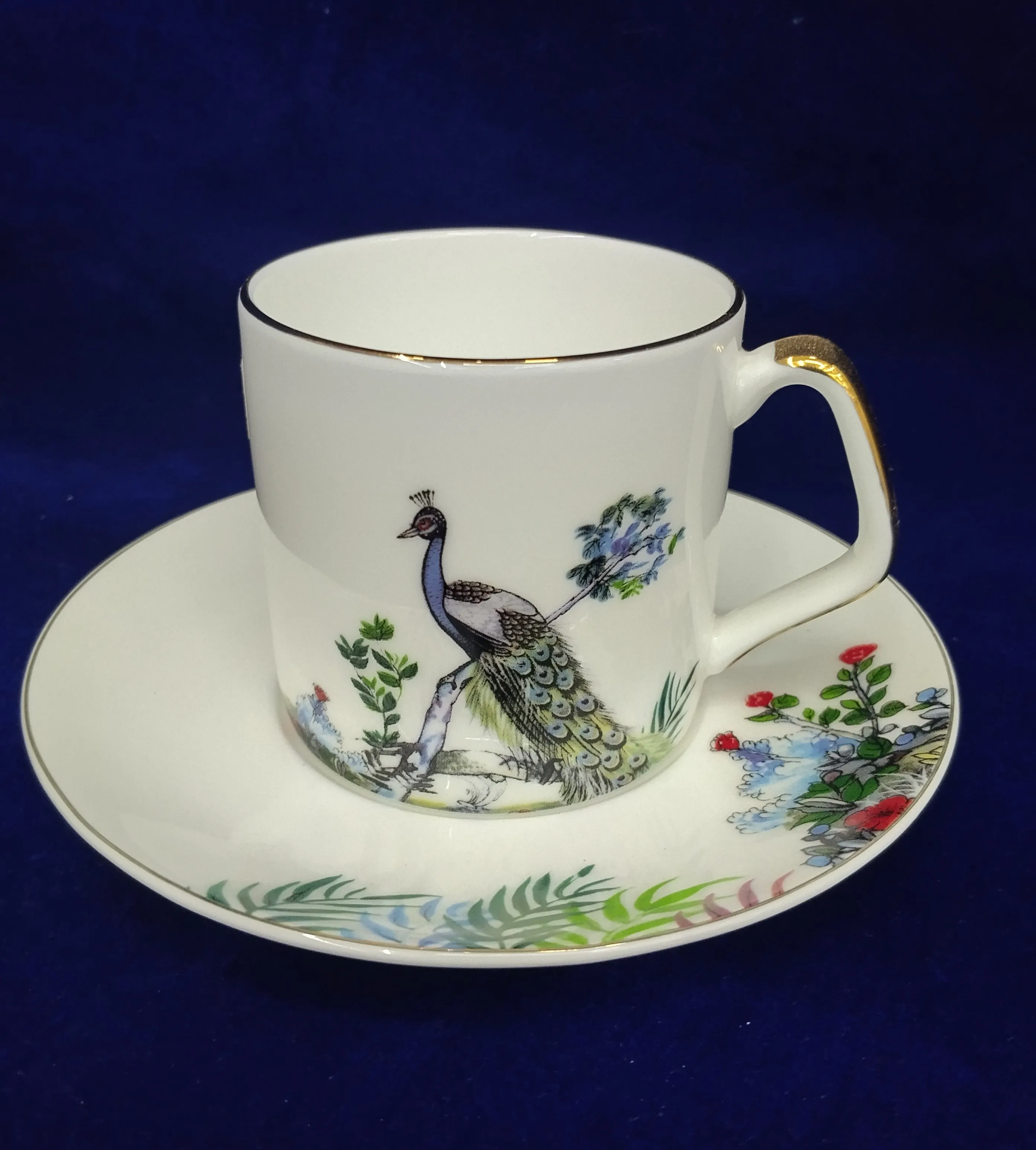 Peacock China Cup and Saucer view 2