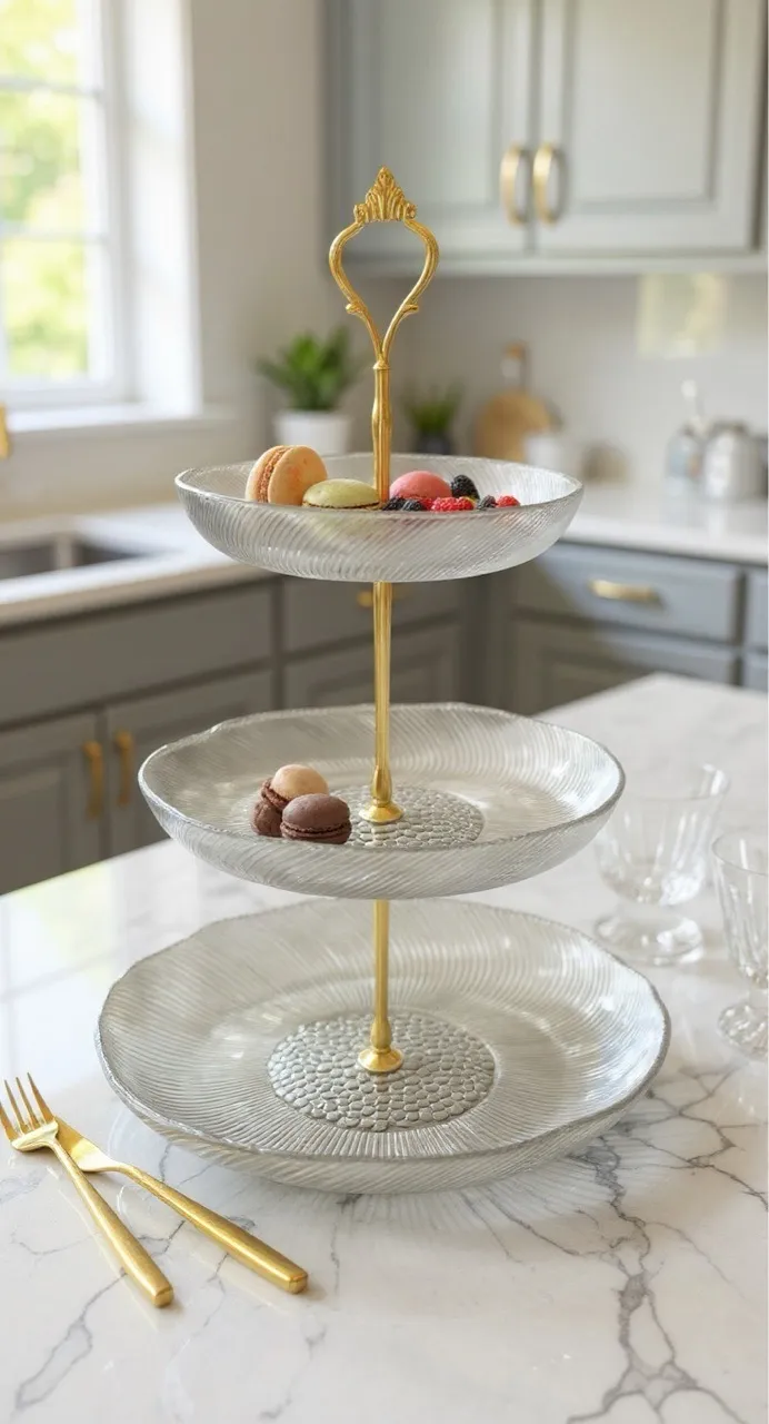 Glass Tiered Stand