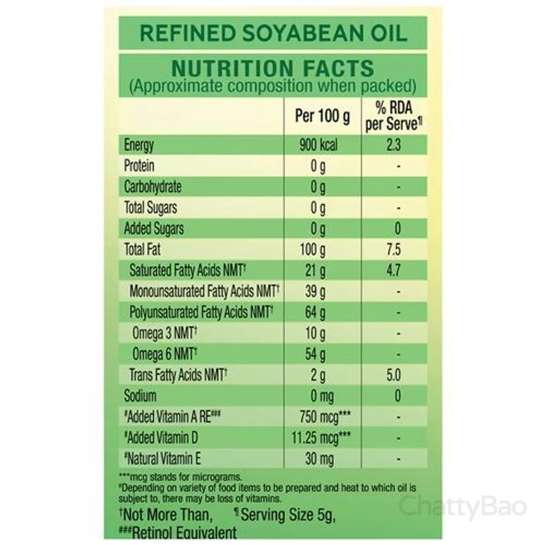 Nature Fresh Refined Soyabean Oil Pouch 1 L view 3