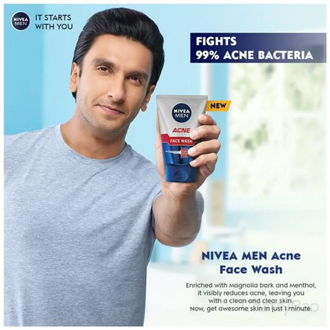 NIVEA MEN Acne Face Wash 100 g view 3