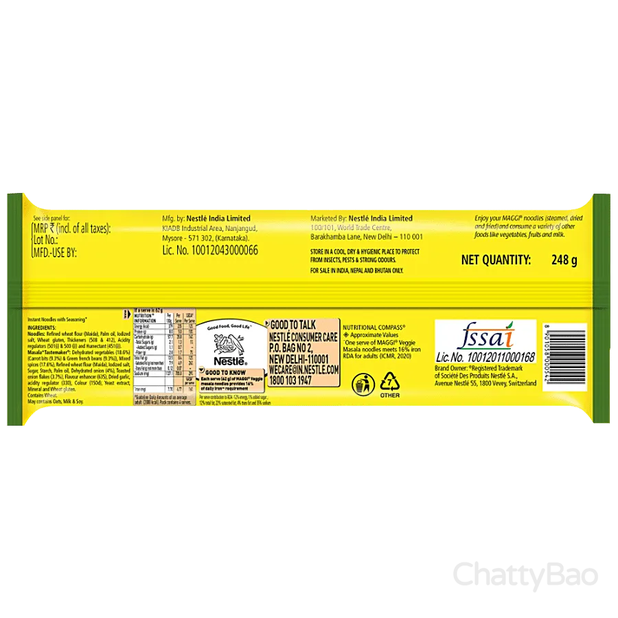 Maggi Veggie Masala Noodles 248 g view 2