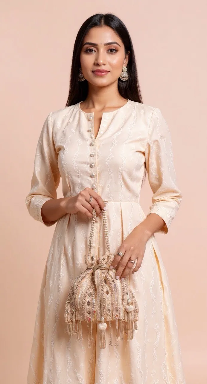 Embroidered Potli Bag view 2