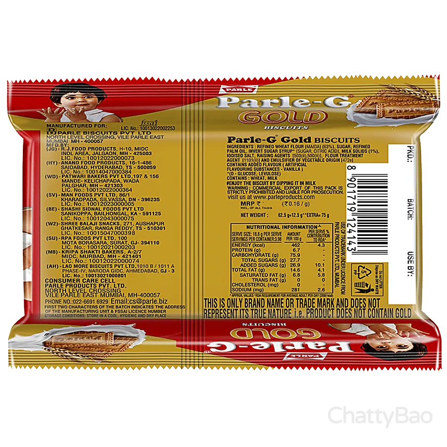 Parle-G Gold Biscuit 75 g view 2