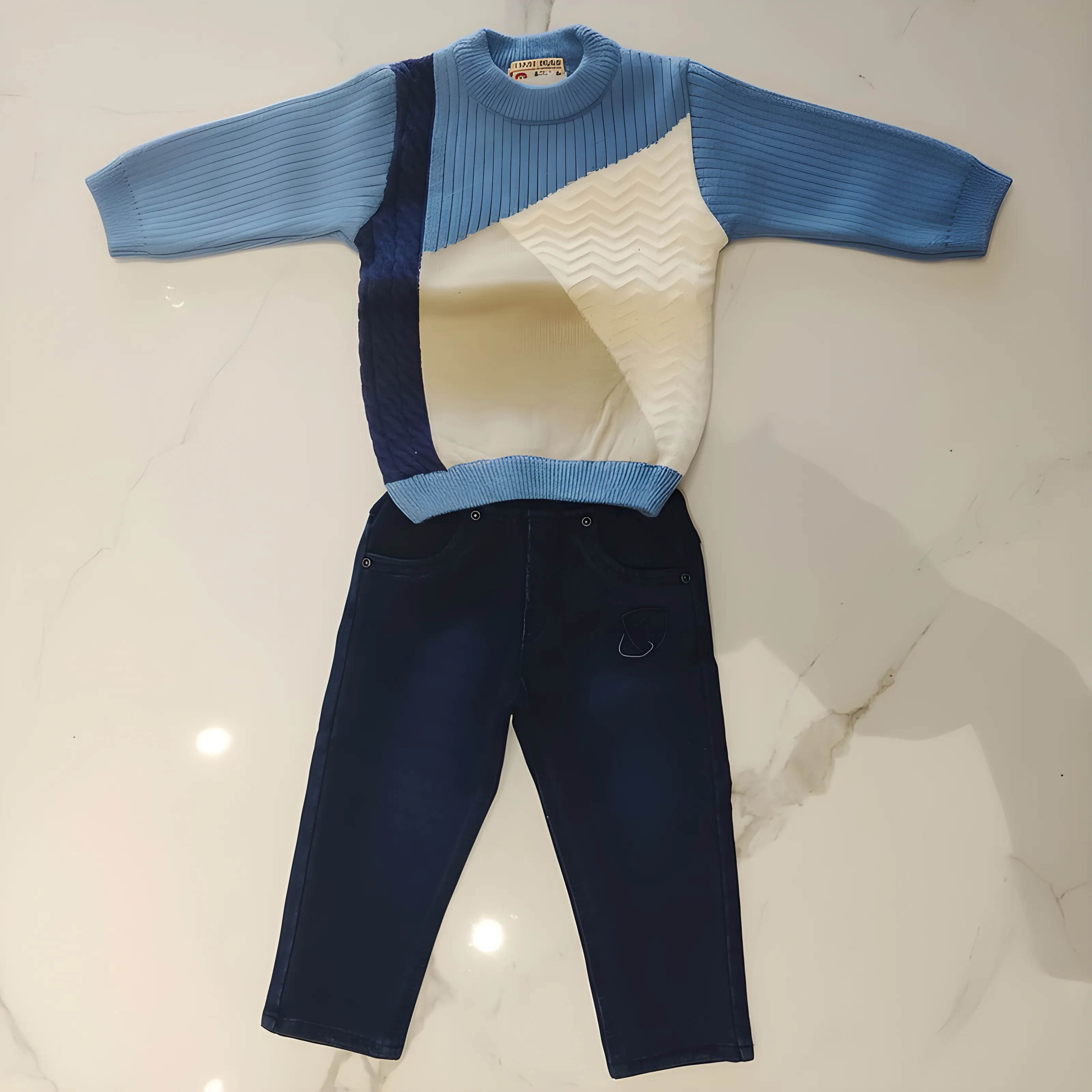 The Mirror Story Boy Sweater and Jeans Set view 2