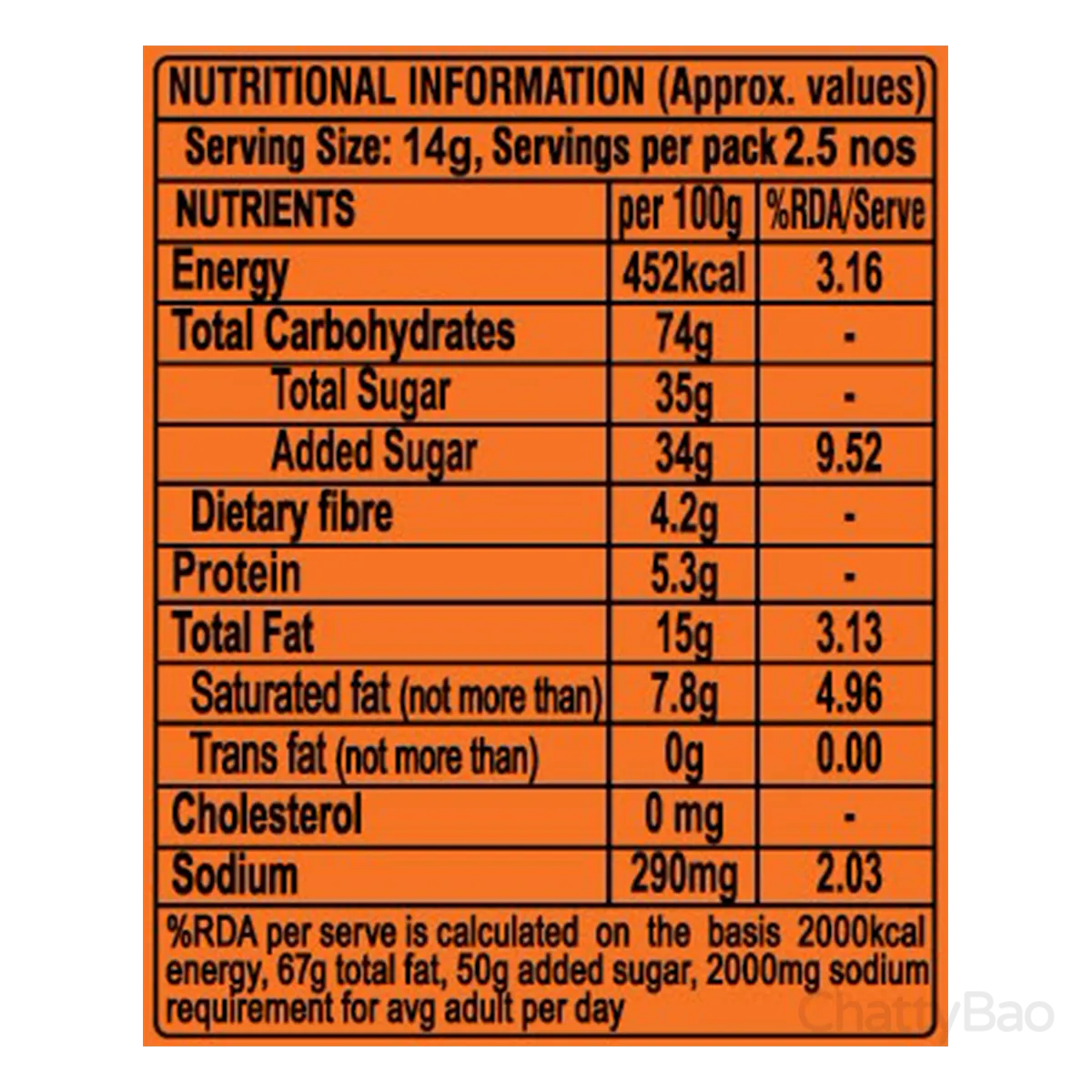 Patanjali Creamfeast Orange Biscuit 35 g view 2