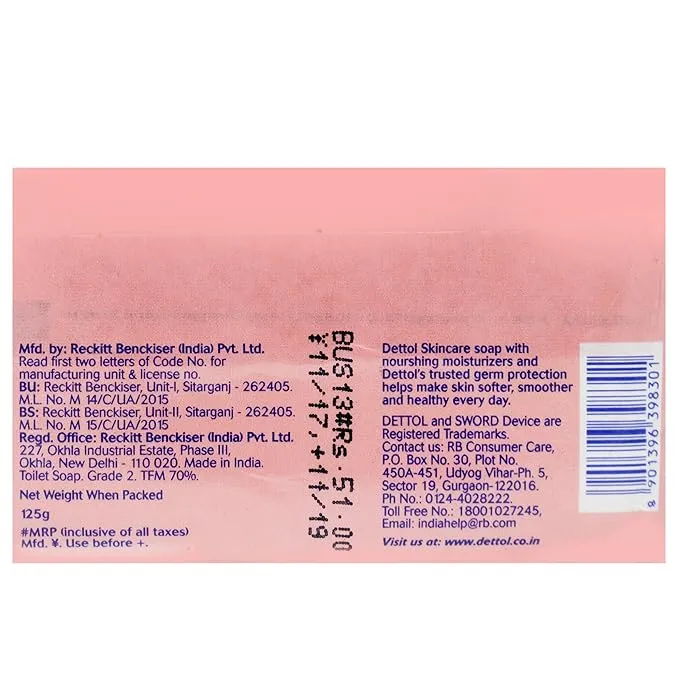 Dettol Soap Value Pack Skincare (Pack of 3 x 125 g each) view 2