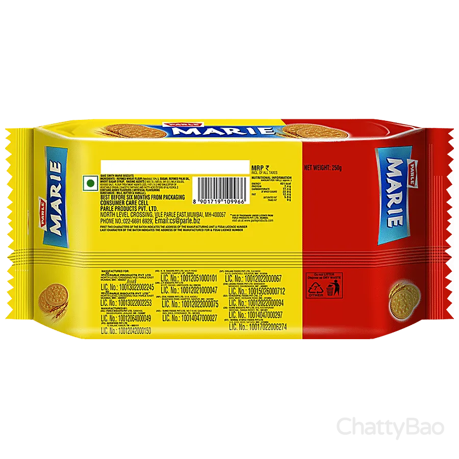 Parle Marie Biscuits 250 g view 2