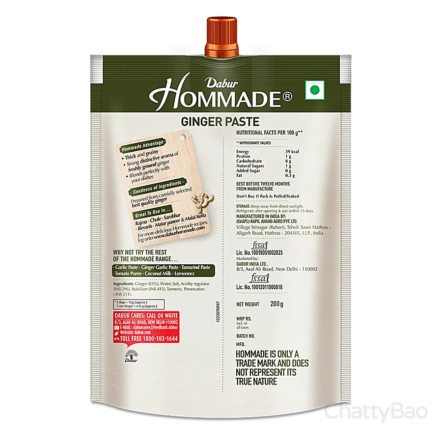 Dabur Hommade Ginger Paste 200 g view 2