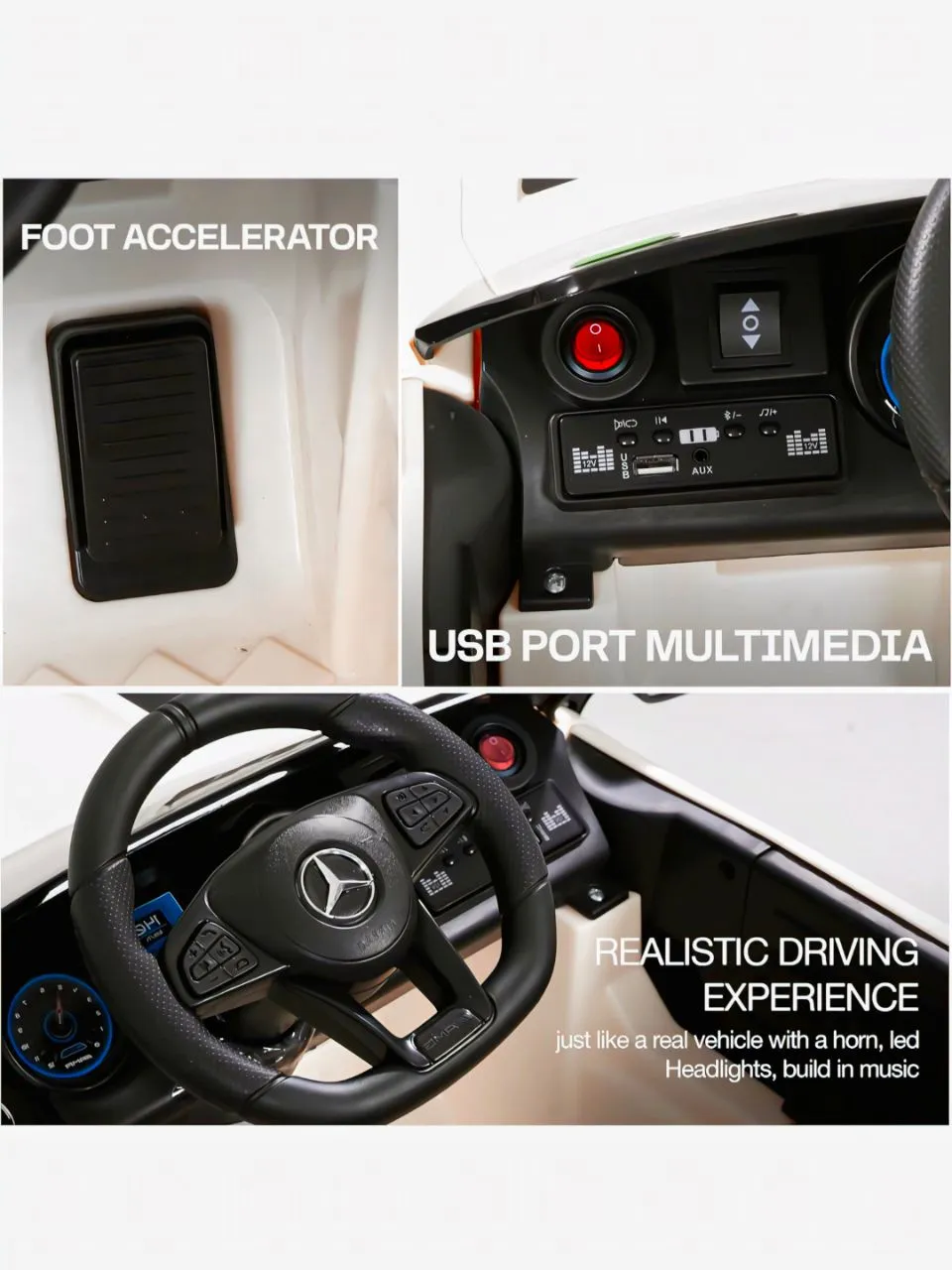 Mercedes Ride-On Car Wight view 4