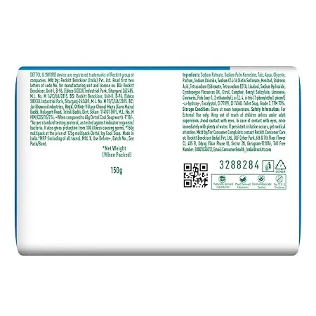Dettol Icy Cool Bathing Soap Bar (Pack of 5 x 150 g each) view 3