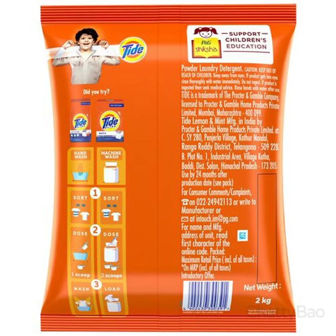 Tide Detergent Washing Powder - Lemon & Mint 2 Kg view 2