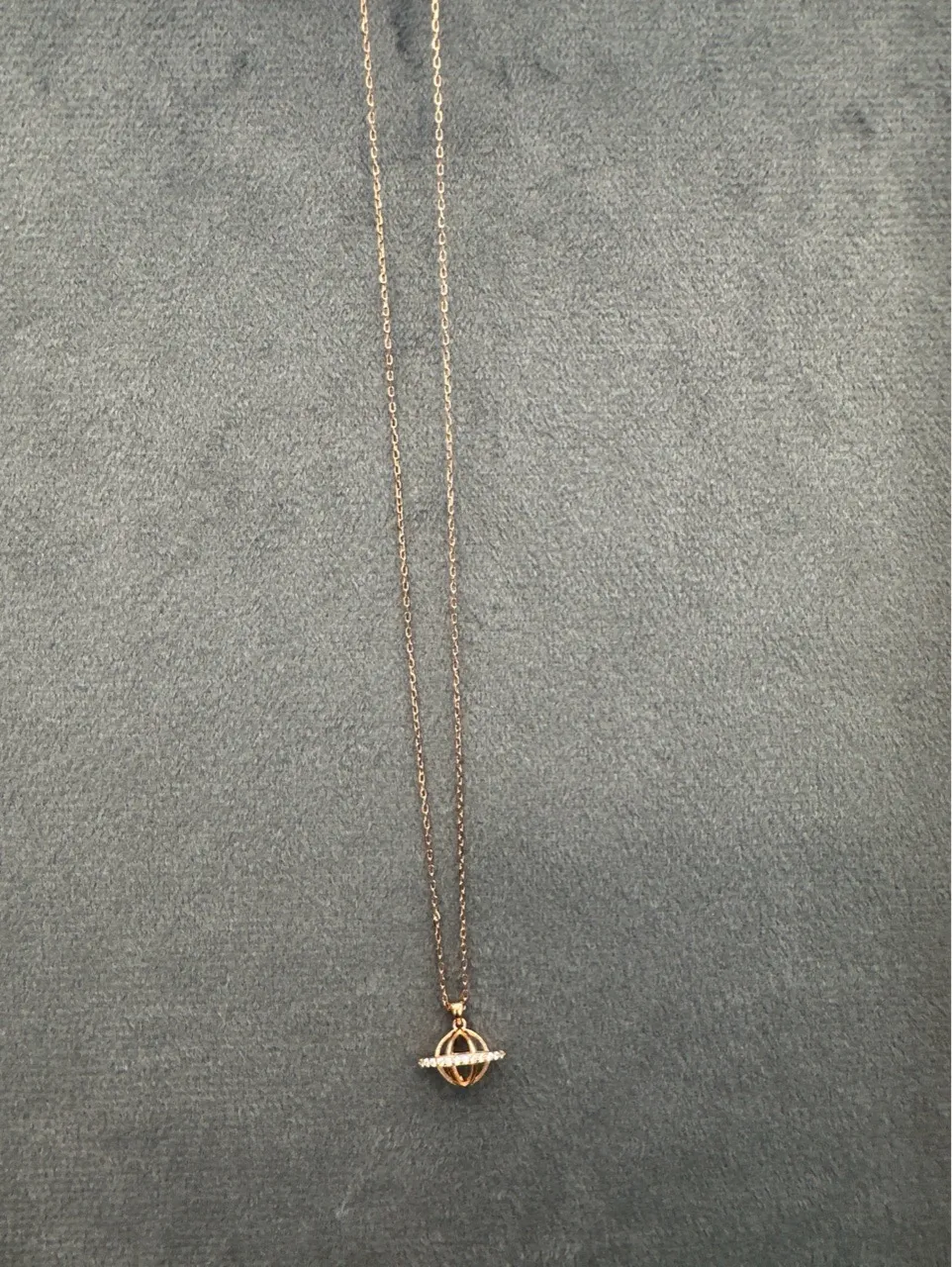 Rose Gold Pendant Necklace view 2