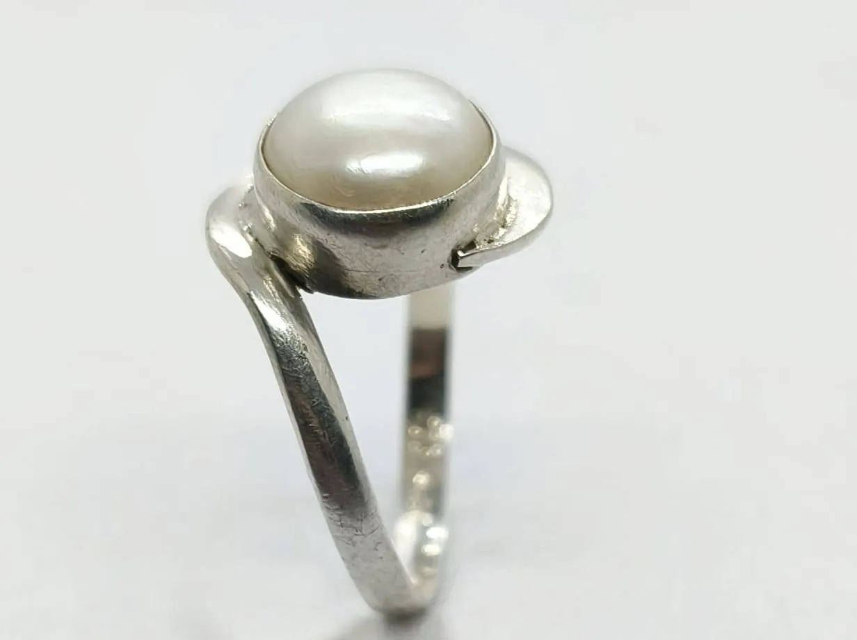 Pearl Silver Ring (AVSLR-41) view 5